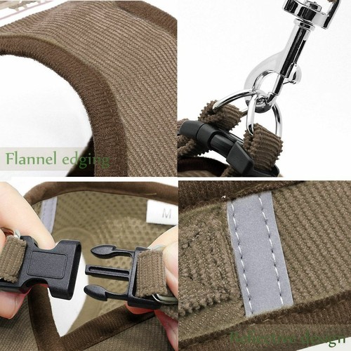 Kleine Hunde Katze Atmungsaktiv Netz Geschirr Weste Halsband Brustgurt Leine Größe XS-XL - Bild 10 von 16