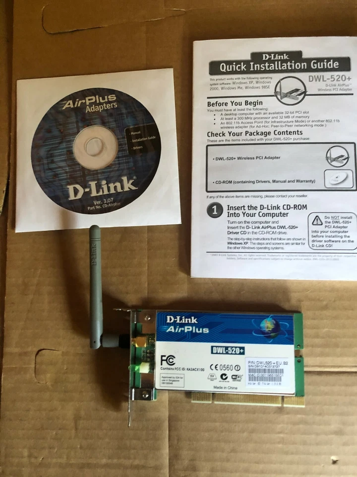 D-link Air plus DWL-520+ Wireless Desktop Adapter - Image 2 of 4