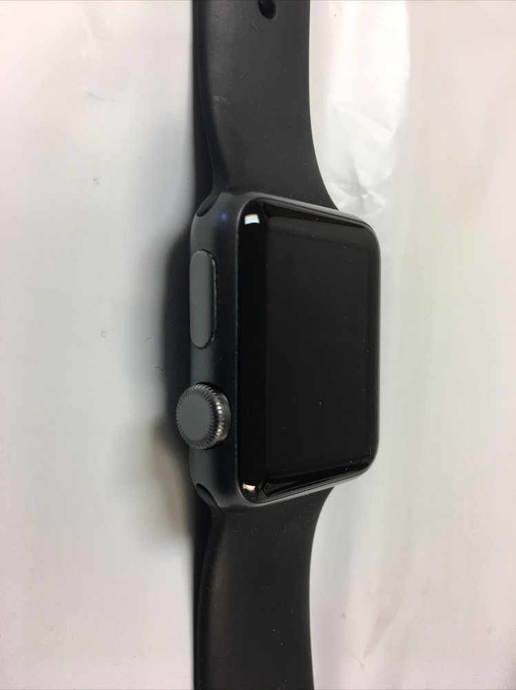Apple Watch Sport 38mm Aluminum Case Black Sport Band - (MJ2X2LL/A) 4274600-03