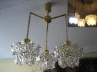 USSR Antique Crystal Chandelier Large Retro Vintage Old Light 1960s