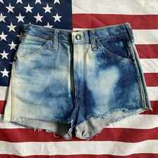 High Rise JEAN SHORTS Size 26 0 S XS Womens USA Made Wrangler Vintage Cut Offs