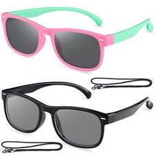 Kids Polarized Sunglasses Flexible Frame for Boys Girls Age 3-10, 100 Anti-UV