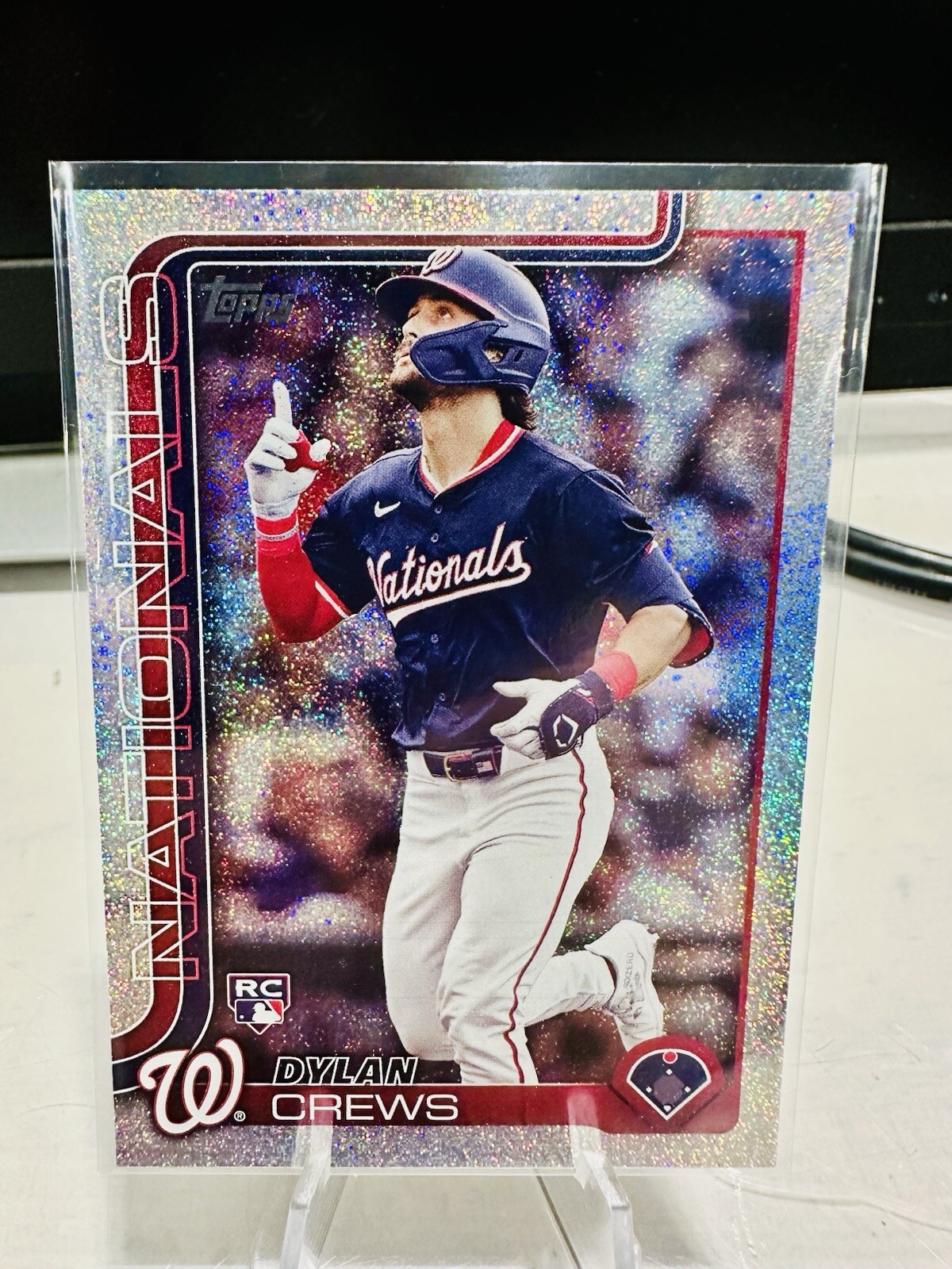 DYLAN CREWS Sand Glitter Parallel RC - 2025 Topps Series One #74 - Nationals RC