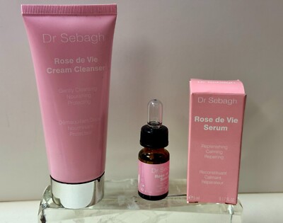 1  x  Dr Sebagh ROSE DE VIE Serum 5 ml + 1 x CREAM CLEANSER size 3.4 oz/100 ml