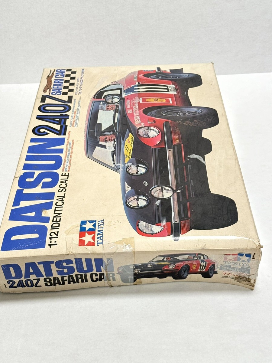 Tamiya 1/12 Scale Datsun 240Z Safari Car Model Kit 1208 Made