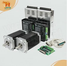 Wantai New Arrival! 2Axis NEMA34 Stepper Motor 1500Oz-in 6A &CNC Driver 8.2A kit