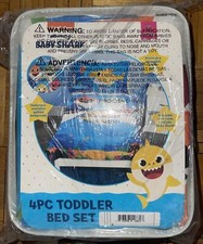 Baby Shark 4 Piece Toddler Bed Set by Pinkfong NEW