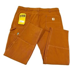 New CARHARTT Women's Rugged Flex Twill Double Front pants 18 Reg Brown 104296