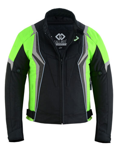 Gallanto Mens Motorcycle Waterproof Cordura Textile Jacket Motorbike CE Armours - Picture 14 of 26