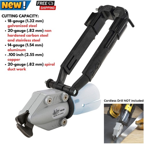 Sheet Metal Cutting Drill Attachment Shear for Pole Barn Siding Metal Roof HVAC eBay