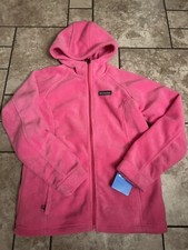 NWT Girls Large 14/16 COLUMBIA Benton II Fleece Hooded Jacket Full Zip Pink