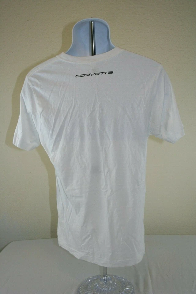Camiseta C6 Corvette Stingray Gráfico Logo S/S Chevy Blanca Para Hombre Mediana Foto 4 de 4