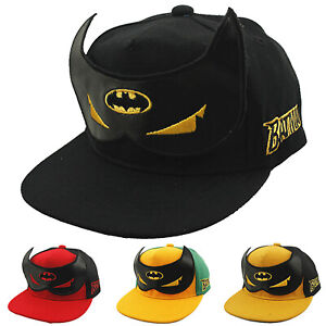 BASEBALL CAP:Toddler Kid Boy Girl Batman Hip Hop Snapback Adjustable Sun Hat UK