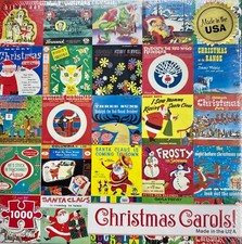 Re-marks Christmas Carols 1000 Piece Jigsaw Puzzle 19x26 Frosty Santa Claus NEW