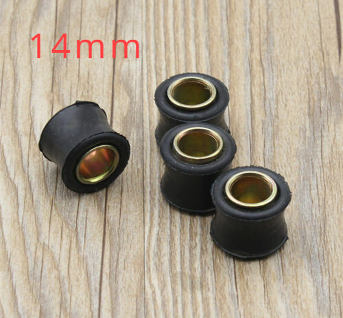 4PC Motorcycle Rear Shock Absorber Rubber Bush Ring Bike Spare Part 14mm - Picture 1 of 4