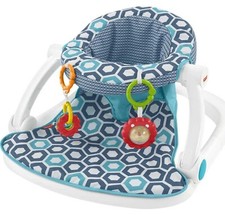 Fisher-Price Sit-Me-Up Floor Seat, Blue Geo. Max Weight 25LB