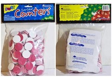 Counting Chips 200 Two Color Soft 1-1/8" Counters Education Classroom Math Games