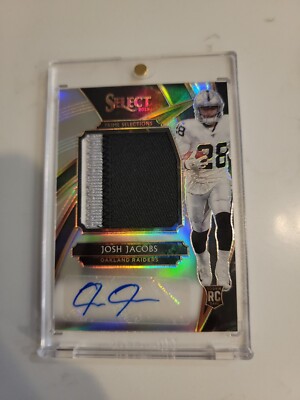 2019 Select Prime Selections Material Signatures Prizm #6 Josh Jacobs/49 AUTO