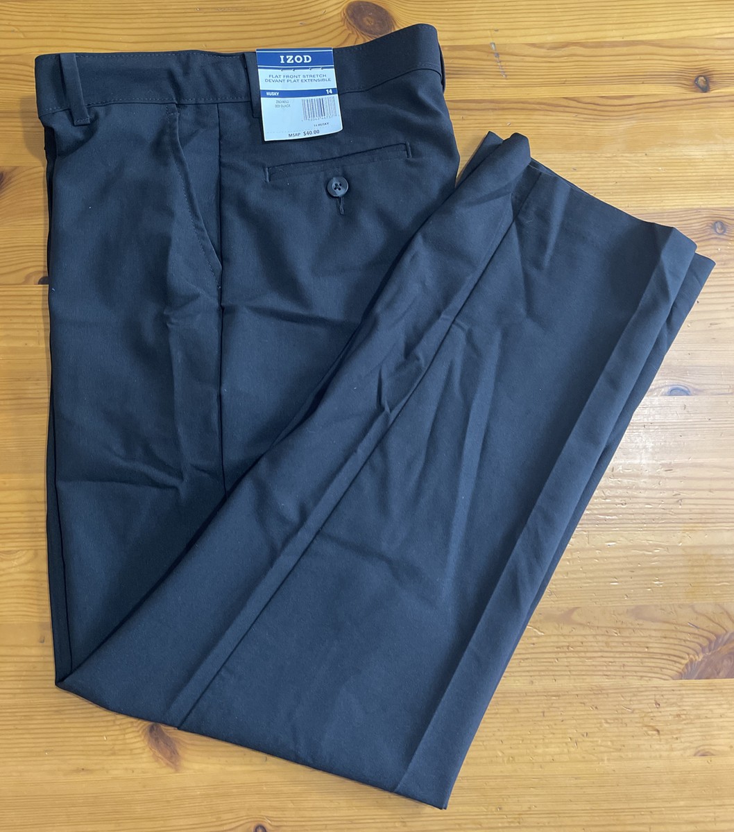 izod boys' bi-stretch flat front dress pant Liberia Made from durable material IZOD Boy's Bi-Stretch Flat Front
