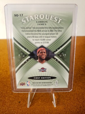 LEBRON JAMES Upper Deck FIRST EDITION “STARQUEST” Green Foil SP