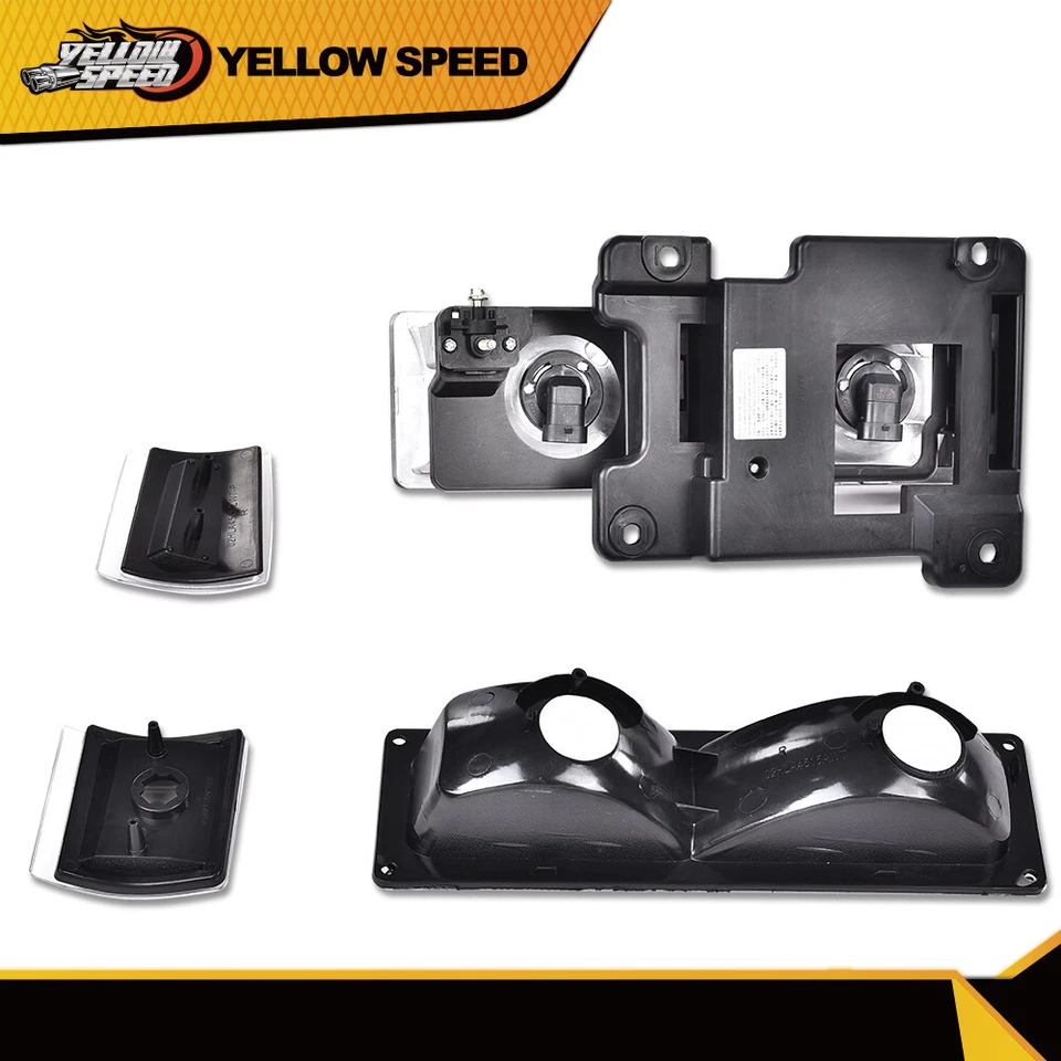 Se adapta a 94-99 GMC C10 C/K 1500 2500 Sierra Yukon faros transparentes + esquina de parachoques Foto 4 de 4