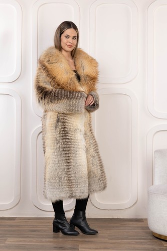 Fox Luxus Jacke Golden Island Real Fox Fashion Style - Bild 12 von 17