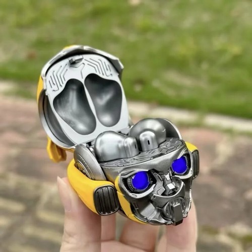 H1 Mecha-Inspired Bumble-Bee Bluetooth 5.3 Wireless Earbuds LED Charging Case - 第 3/6 張圖片