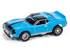 Blue Black 1971 AMC Javelin AMX Electric Slot Car X-Traction Auto World Hobby