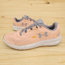 Under Armour Charged Pursuit Girls Shoes Sz 7Y Pink Sneakers Athletic Running