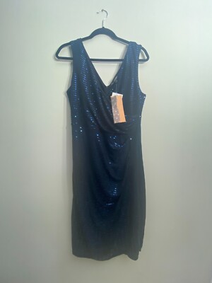 liz jordan formal dresses DRESS size 14 WOMEN'S Blue designer cocktail Sparkly size 14 SB26
