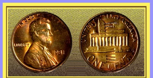 1981 Double Struck in Collar Mint Error Lincoln Cent 1c NGC MS-64RB Pop 1/0