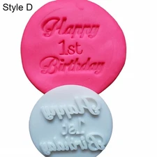 Happy Birthday Stamp Embosser for Cookies & Fondant Multiple Styles Available
