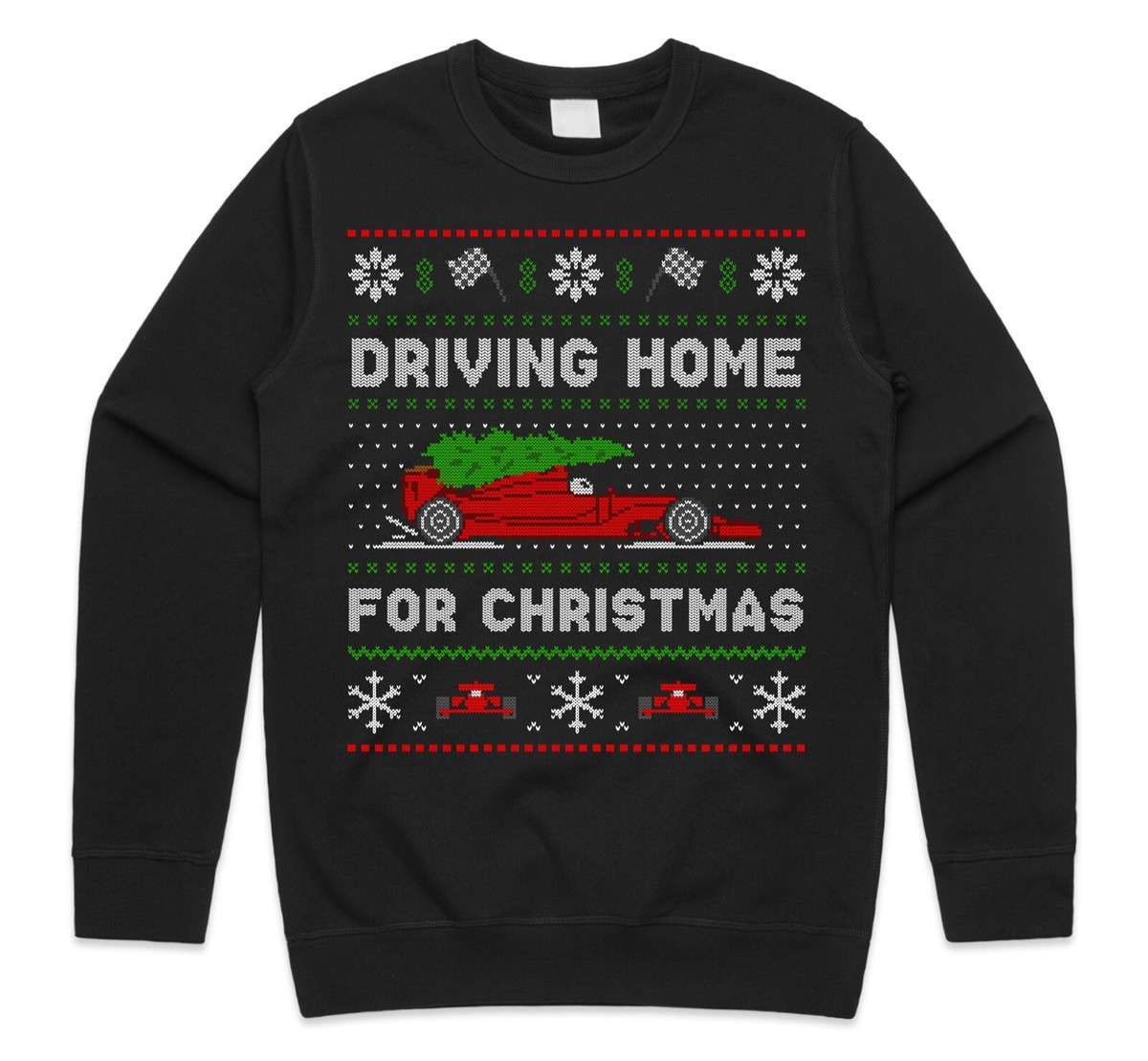 Formula Racing Driving Home For Christmas Jumper Sweatshirt Sainz Hamilton  Lando