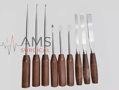 Capener Osteotome Chisel Periosteal Elevator Bone Curette Orthopedic Set Of 9 Pc