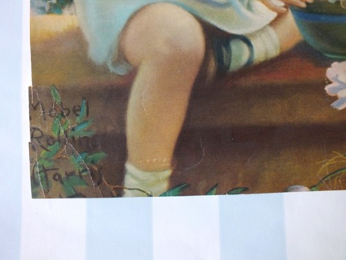 Original Vintage 1938 Poster*Mabel Rollins Harris*Bubble Print*Girl*Dog/Puppy - Picture 4 of 11