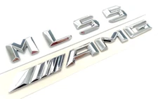 #1 CHROME ML55 + AMG REPLACEMENT FOR MERCEDES REAR TRUNK EMBLEM BADGE NAMEPLATE
