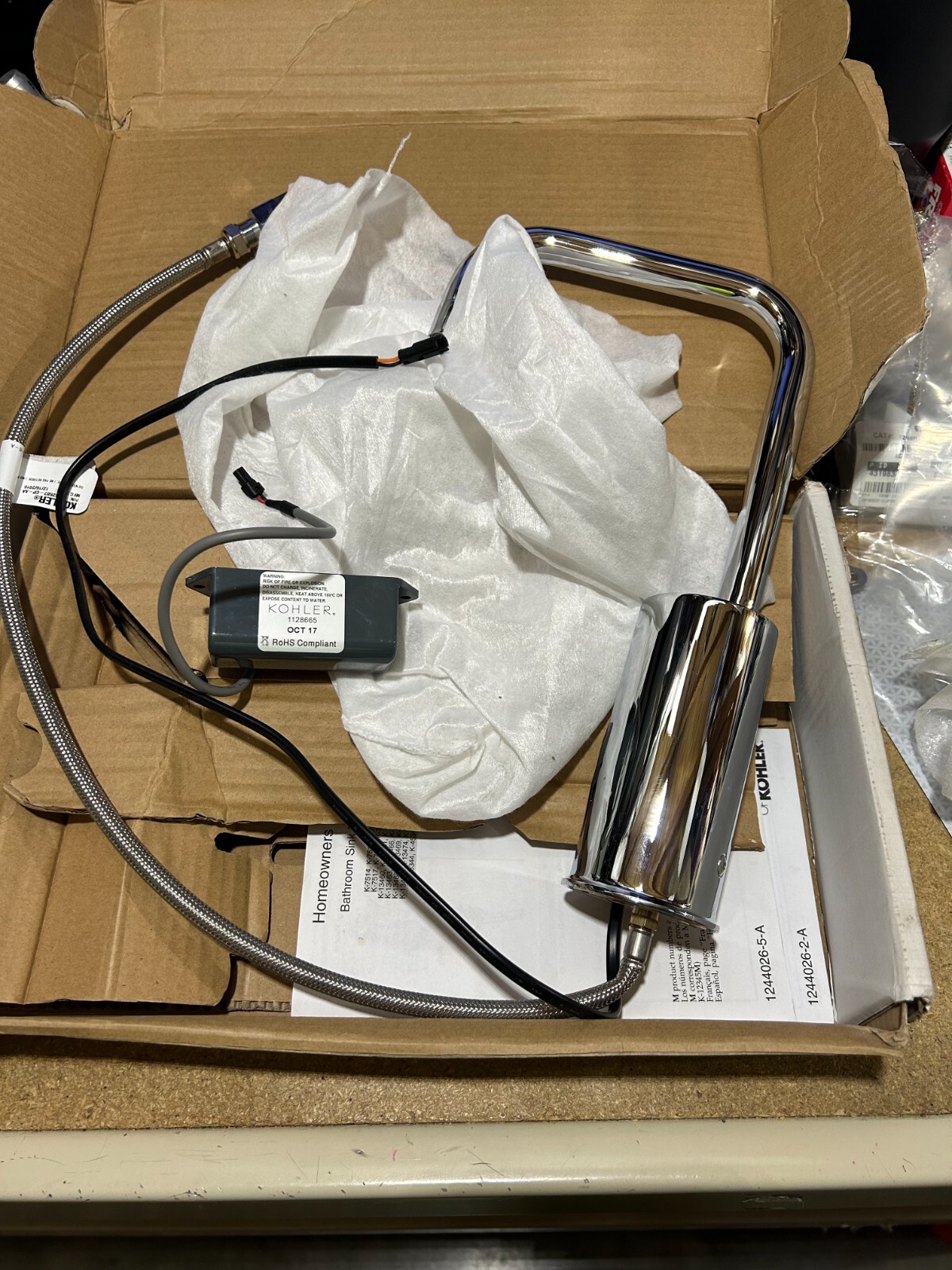 Kohler K-7518-CP Universal Single Hole Touchless Hybrid Energy Bathroom ...