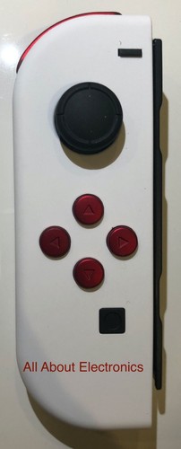 Nintendo Switch Custom Joy-Con Soft Touch White Joy Cons Controllers Red - Picture 17 of 18