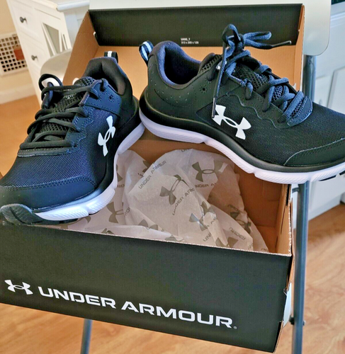 Under Armour UA W Charged Assert 10 B/W Shoes #3026179-001 Womens Size 8 NIB - Picture 3 of 12