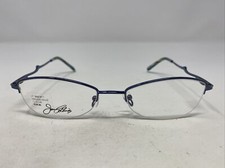 Joan Collins 9685 Blue 52-18-140 Light Blue Half Rim Eyeglasses Frame 1068
