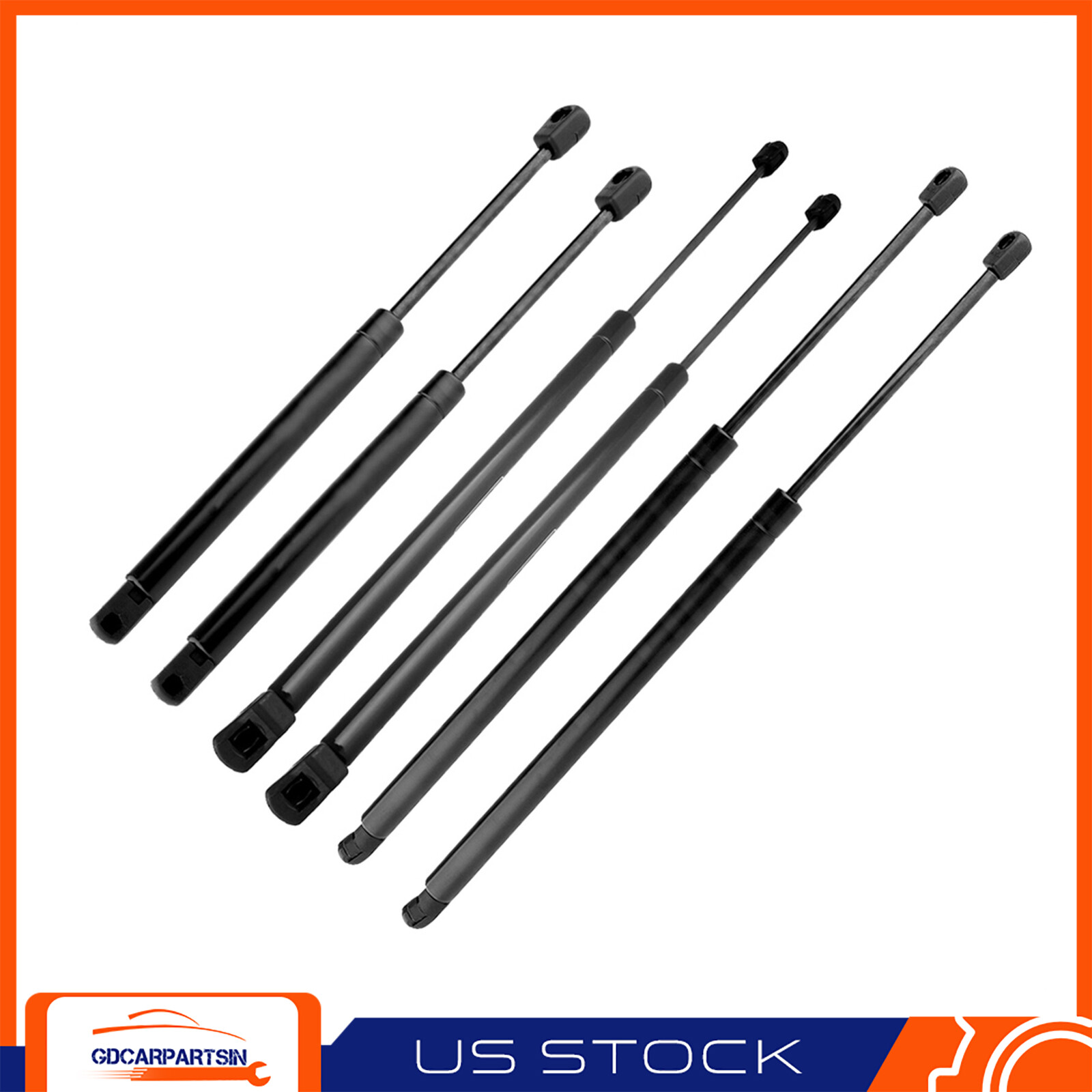 2008-2010 Mercury Mountaineer Lift Support Set - 6pc (Hood+Tailgate+Windows)  