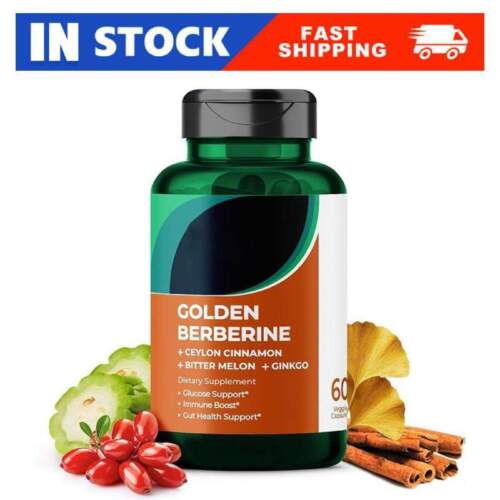 60pcs Best Naturals Berberine Capsules Improving Cholestero & Digestion*2PACK{ - Picture 2 of 10