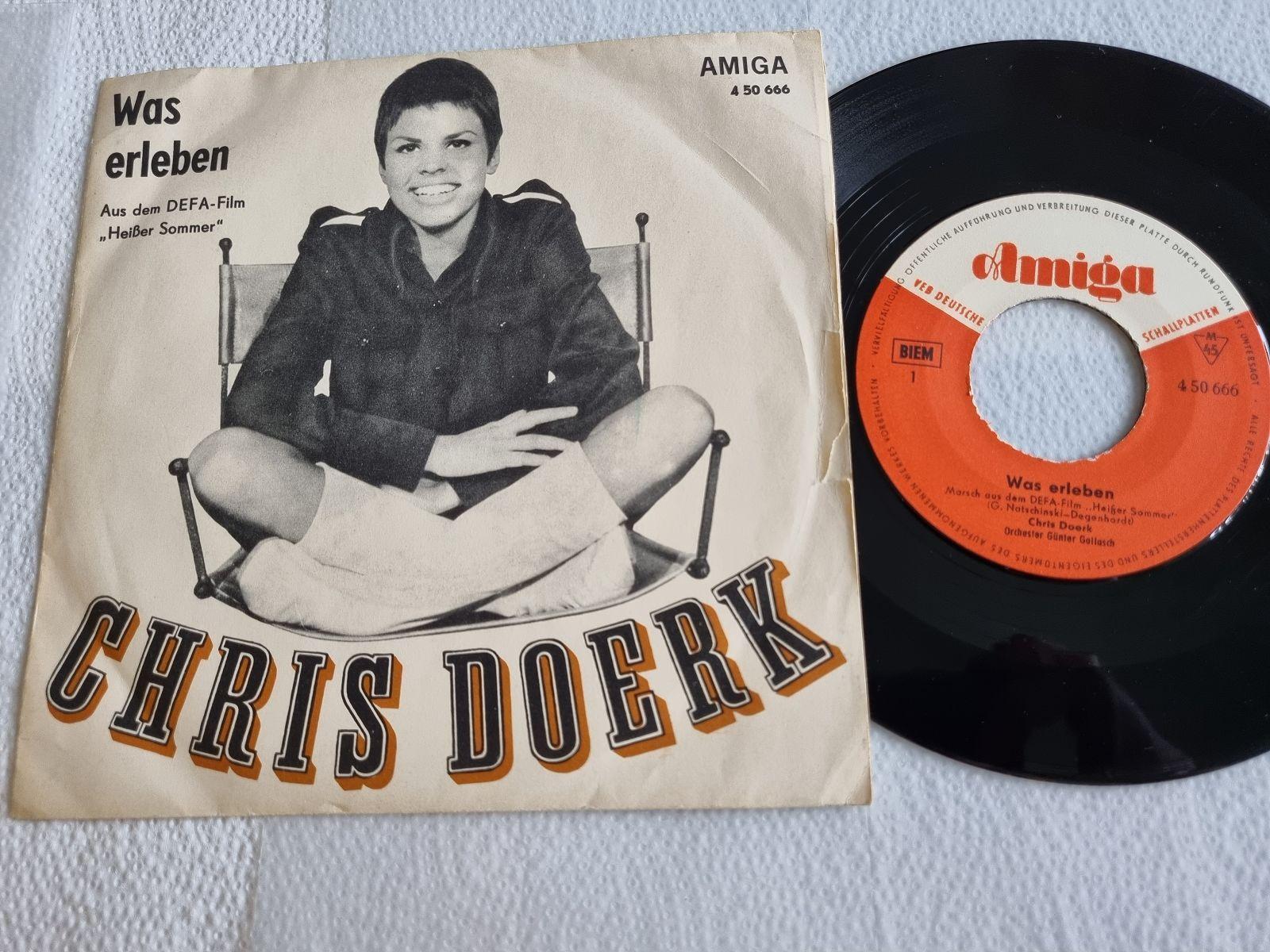 7"" Single Chris Doerk/ Horst Krüger - Was erleben Vinyl Amiga