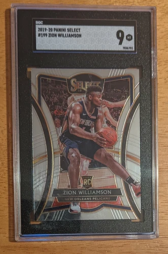 2019-20 Panini Select #199 Zion Williamson Pelicans RC Rookie SGC 9 MINT
