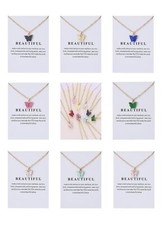 Rrdaily 8 Pcs Woman's Butterfly Necklace Sets Butterfly Gifts for Women Cute ...
