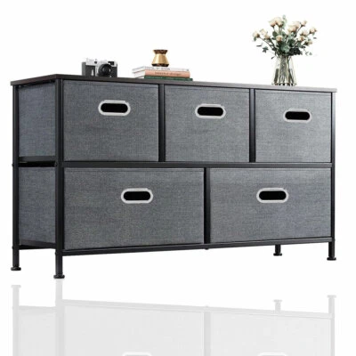 AAIWA Storage Cube Dresser Unit Shelf Organizer Clothes Storage with 5 Fabric Drawer