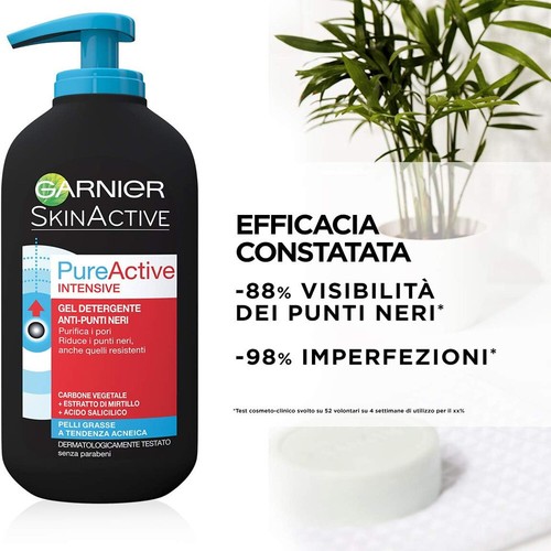 Gel Detergente Viso Anti Punti Neri Pelle Grassa Carbone Vegetale Purificante 6p - Foto 4 di 5