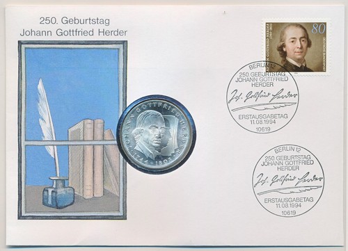BRD Numisbrief 250 Geb. J.G.Herder 10 DM Herder G 1994