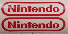 2 NINTENDO Logo Vinyl Decals Car Truck Windows Bumper Laptop Cornhole Tablet
