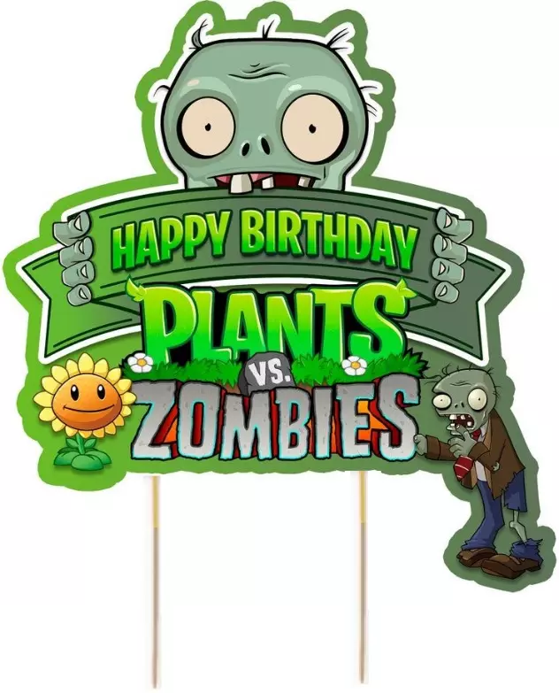 Plants vs. Zombies art  Plant zombie, Plants vs zombies birthday